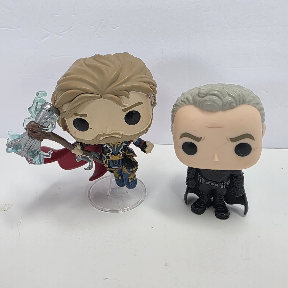 Funko Pop Lot Thor With Stormbreaker + Batman Figures Set Of 2